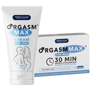 Orgasm Max - 2 kapsułki + CREAM for Men - 50ml - Na Szybką, Mocną, Długą Erekcję
